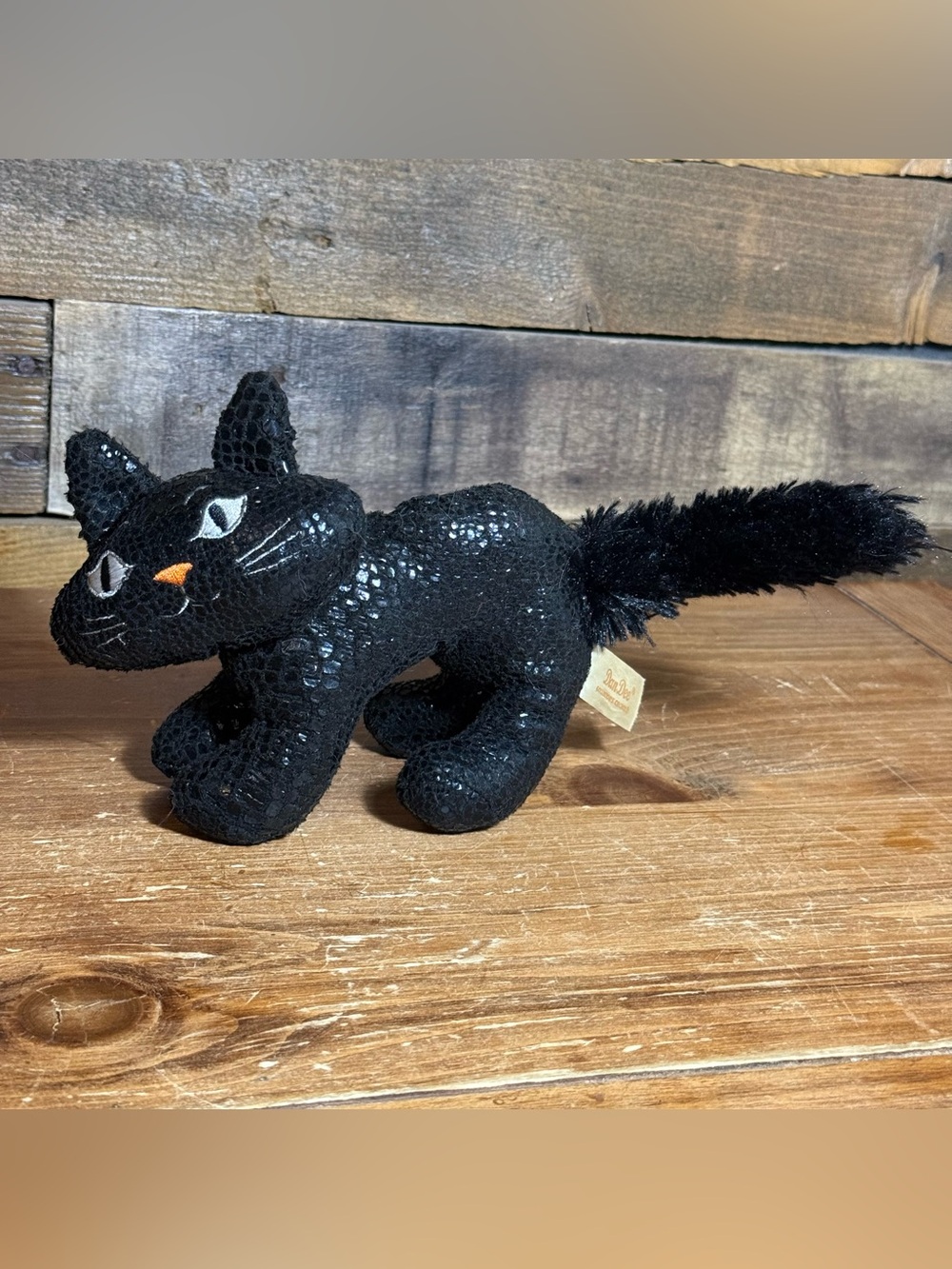 Dan Dee collectors choice Halloween Screeching Cat Puffy Tail plushie RARE‎